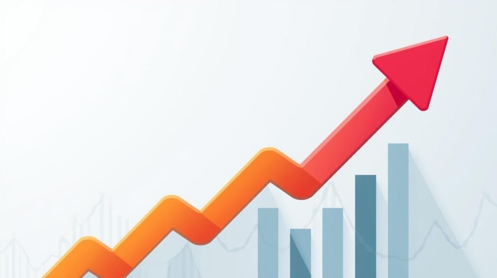 make the business success growth arrow moving upward background